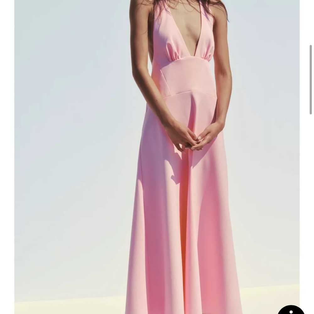 Zara halter Pink Maxi Dress